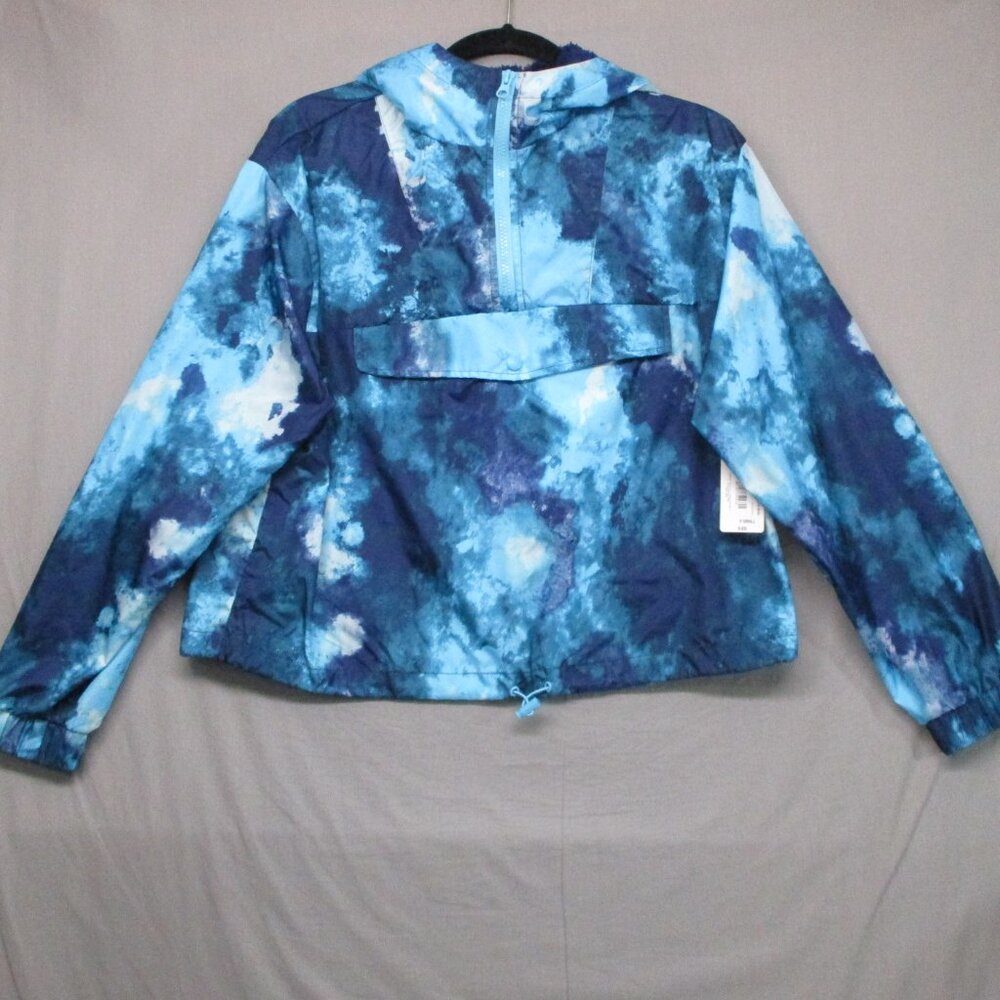Flirtitude NWT Windbreaker Crop Long Sleeve Thin Hoodie Blue Women Size |‎ XS